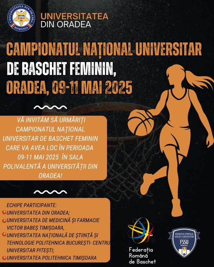 oradea-gazduieste-campionatul-national-universitar-de-baschet-feminin