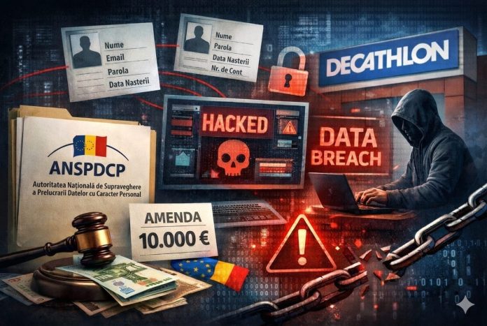 Amendă de 10.000 euro pentru Decathlon: date personale compromise