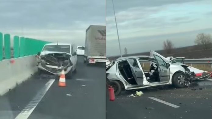 Grav accident pe DEx16 Oradea-Borș II, trafic blocat