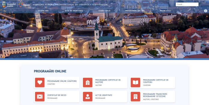 Noul site al Evidenței Persoanelor Oradea este activ.