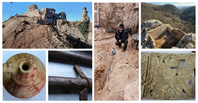 Archebuze, pipe turcești, monede, cahle și cuțite, printre descoperirile de la Cetatea Piatra Șoimului