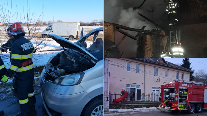 Weekend incendiar în Bihor: trei focare, pagube considerabile și o persoană internată la spital.