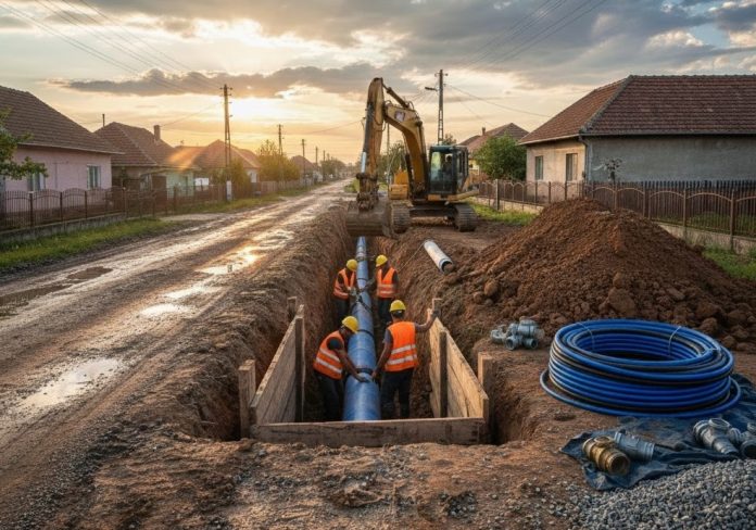 Investiție de 10 milioane de lei în Tinca: aproape 8 kilometri de rețele noi de apă și canalizare pentru Tinca și Gurbediu