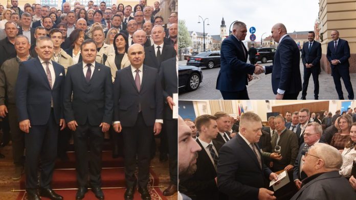 Premierul Slovaciei, Robert Fico, și Ilie Bolojan, la Oradea: discurs fără traducere și momente alături de comunitatea slovacă.
