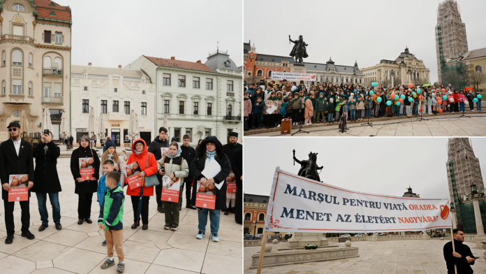 Vocea vieții răsună în Oradea: marș de solidaritate cu sute de participanți și mesaje în două limbi