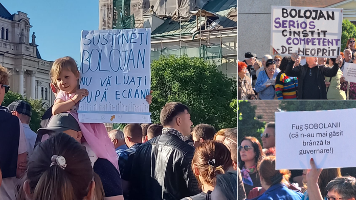 „Ilie - democrație, putere”. Peste 4000 de persoane s-au strâns în Piața Unirii la mitingul de sprijin pentru premierul Bolojan.