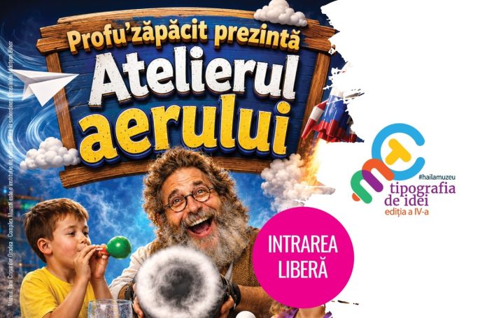 Spectacolul „Atelierul aerului” cu Profu' Zăpăcit, la amfiteatrul Muzeului Țării Crișurilor
