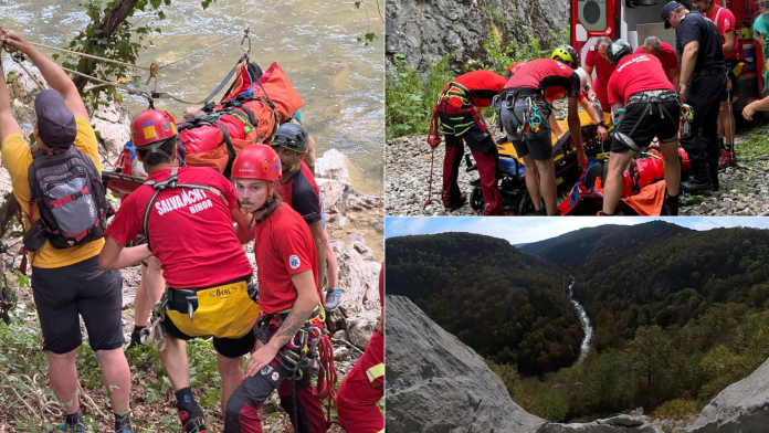 Actualizare: Turistul rănit în Defileul Crișului Repede a fost salvat. Intervenția a durat aproape 3 ore.