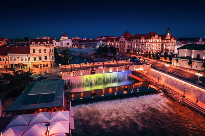 Primăria Oradea pregătește o perdea de apă iluminată și un sistem de proiecții video la Podul Sfântul Ladislau.