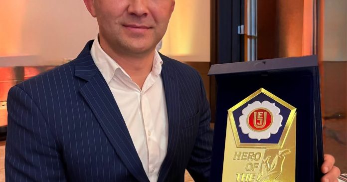 Arbitrul internațional de judo Marian Halas, premiat de Uniunea Europeană de Judo