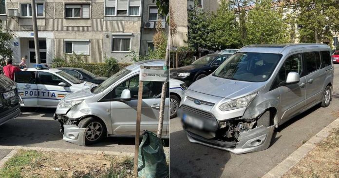 Șofer reținut după ce a lovit mai multe autoturisme parcate pe strada Sovata din Oradea