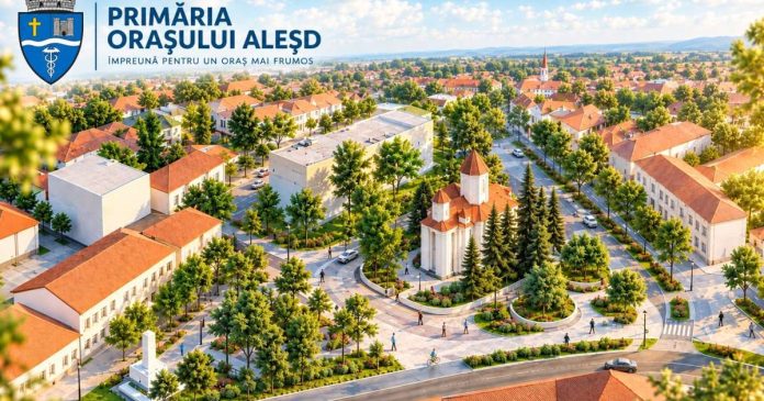 Centrul orașului Aleșd, modernizat cu fonduri europene. Ce lucrări se fac Centrul orașului Aleșd, modernizat cu fonduri europene. Ce lucrări se fac