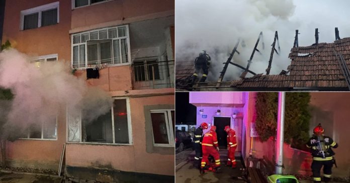 Incendiu într-o garsonieră din Aleșd. Locatarii blocului au fost evacuați