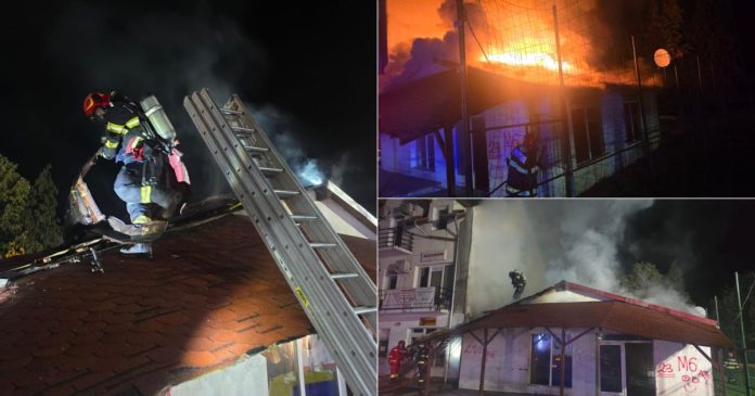 Incendiu la Baza Sportivă Beiuș. Flăcările au amenințat clădirea de la jumătate de metru Incendiu la Baza Sportivă Beiuș. Flăcările au amenințat clădirea de la jumătate de metru