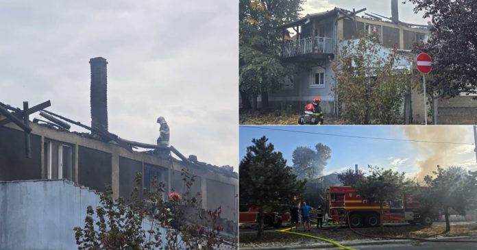 Incendiu violent în Oradea: trei case cuprinse de flăcări