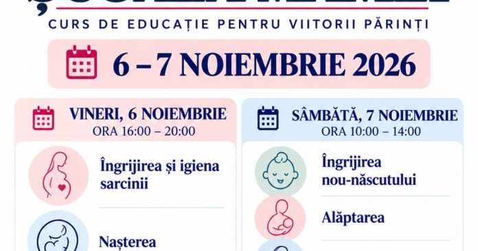 Școala Mamei revine în noiembrie: cursuri despre sarcină, naștere și bebeluș